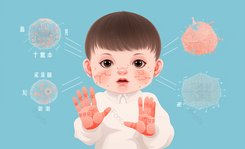 儿童手足口病,插画/手绘图,插画/手绘图库,插画/手绘图下载,插画/手绘